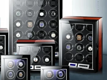 Luxury Automatic Watches Box With Mabuchi Motor LCD Touch Screen and Remote