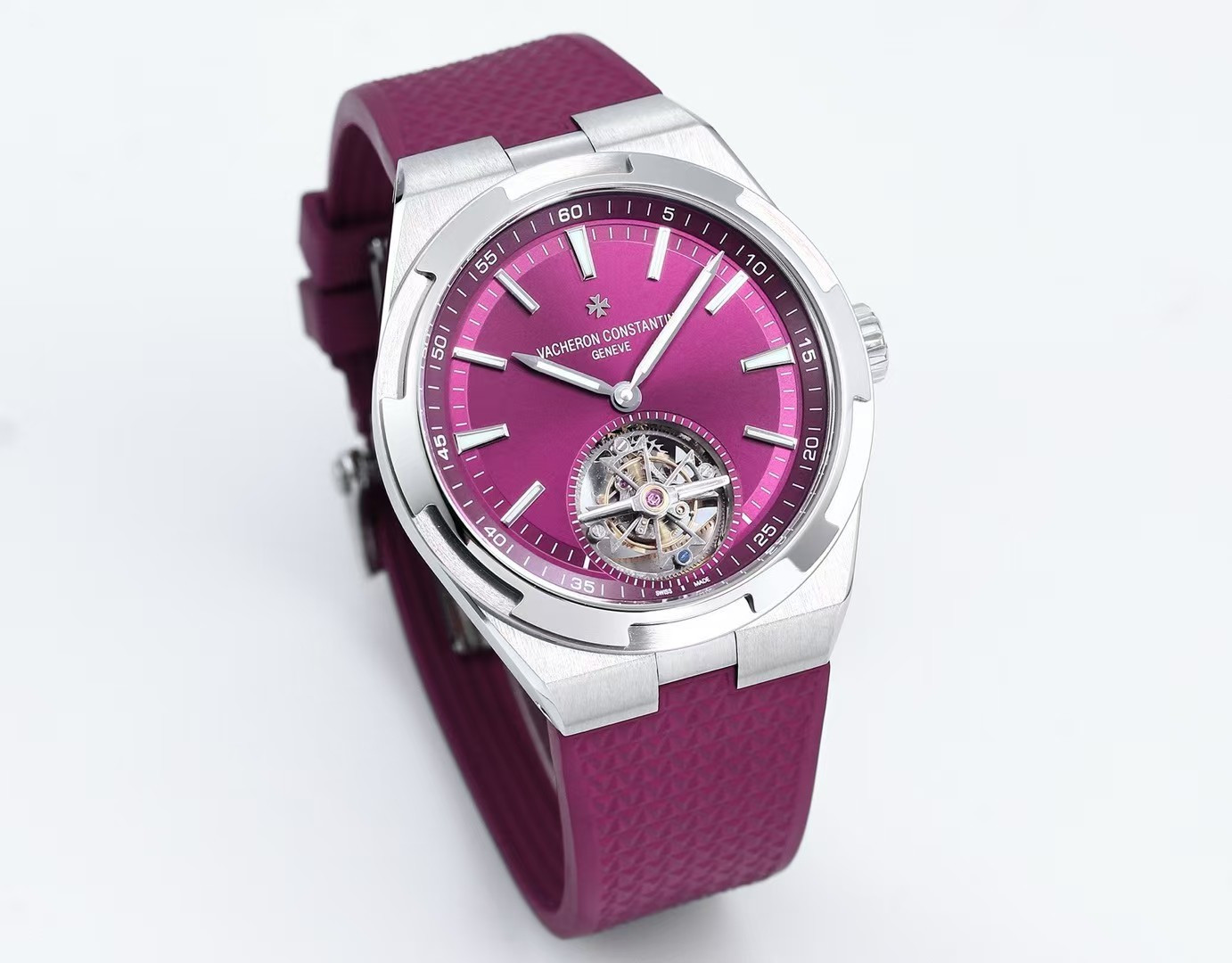 Vacheron Constantin Overseas Stainless steel Blue 42.5X13.5 mm Tourbillon Configuration D77ADA 1:1 Superclone