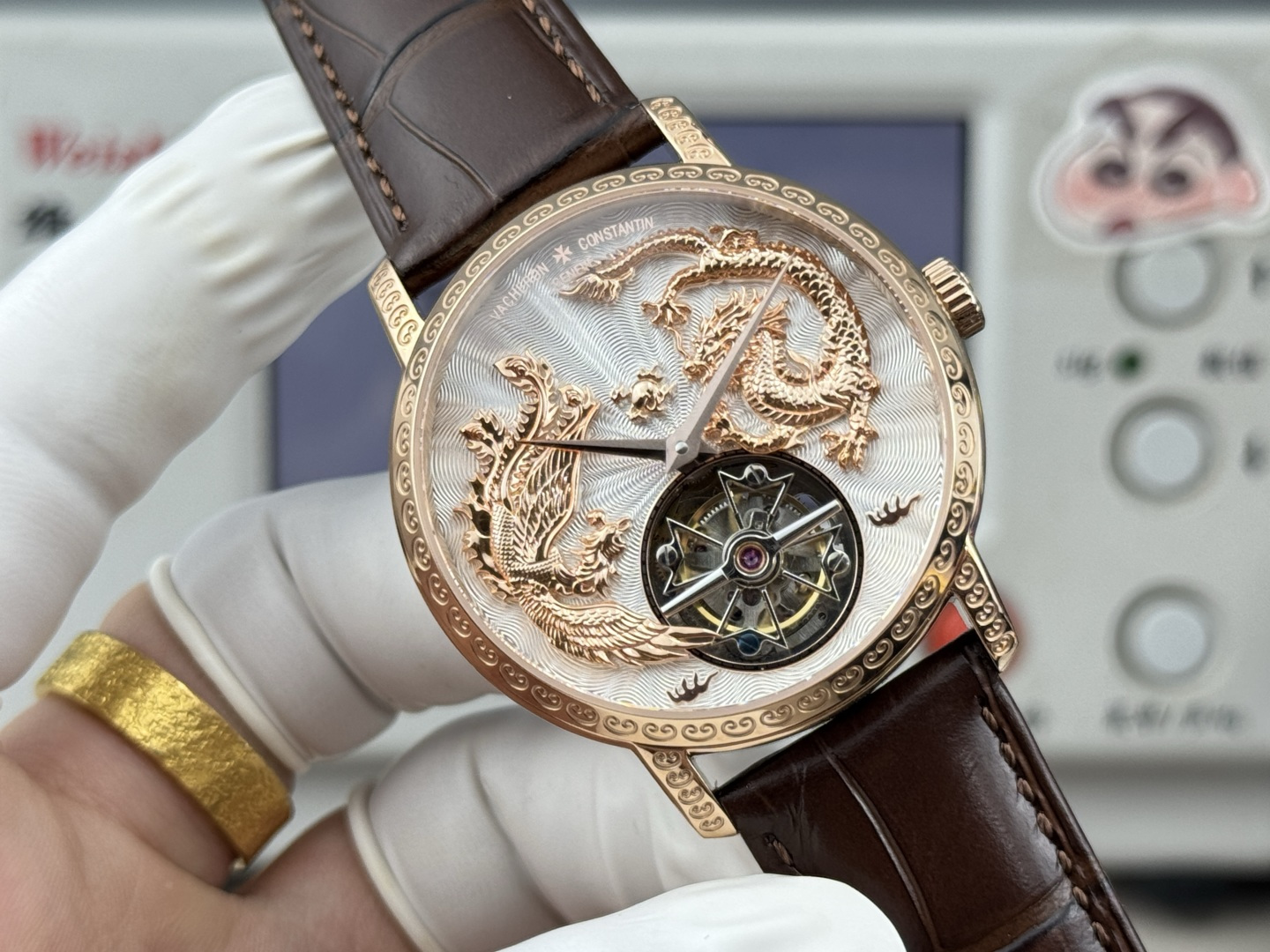 Vacheron Constantin Traditionnelle Rose-gold tone Black dial 41 mm Tourbillon Manual-wind ANT Factory Configuration 3E5548 1:1 Superclone