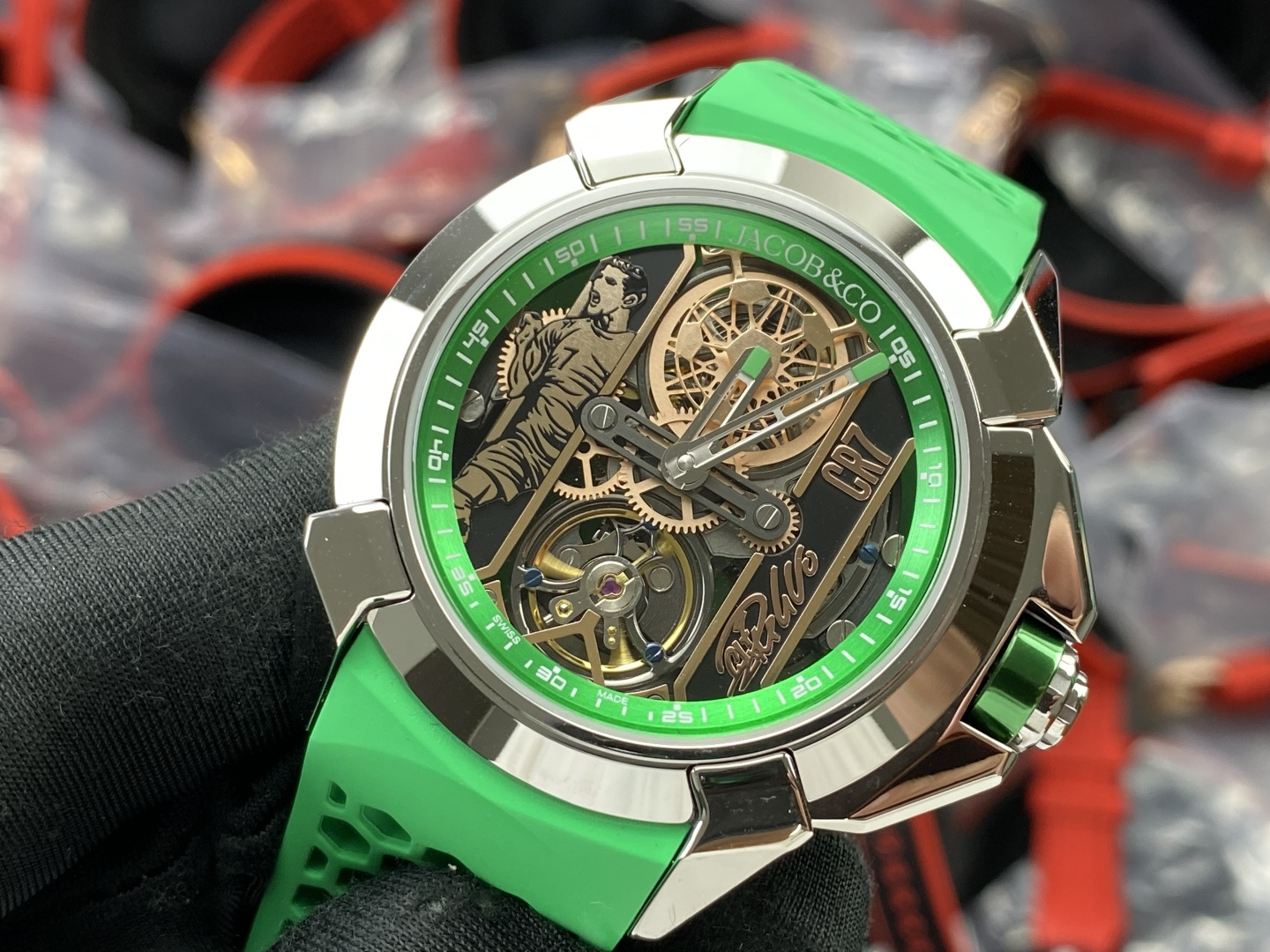 Jacob & Co. Epic X Stainless steel Rubber strap 44 mm Configuration 3A4D75 1:1 Superclone