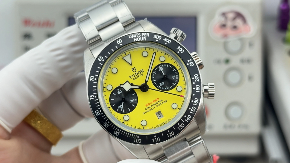 Tudor Black Bay Stainless steel Yellow dial Stainless-steel bracelet 39 mm Configuration DF9DDC 1:1 Superclone