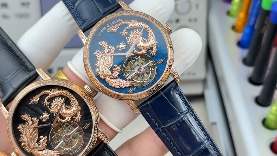 Vacheron Constantin Traditionnelle Rose-gold tone Black dial 41 mm Tourbillon Manual-wind ANT Factory Configuration 41B6A3 1:1 Superclone